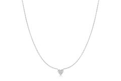  Starlit Drops - Link necklaces - Silver / Rhodium plated - Zirconia - 48cm